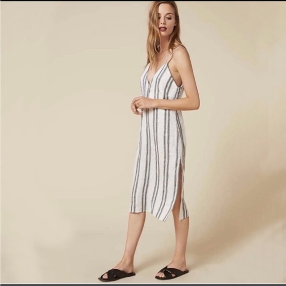 Reformation Carmen Stripe Linen Dress - Picture 4 of 8